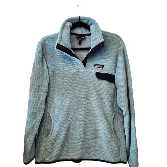 Patagonia Robin's Egg Blue Fleece Pullover Thermal Tech Pro Jacket - XL - Picture 1 of 5